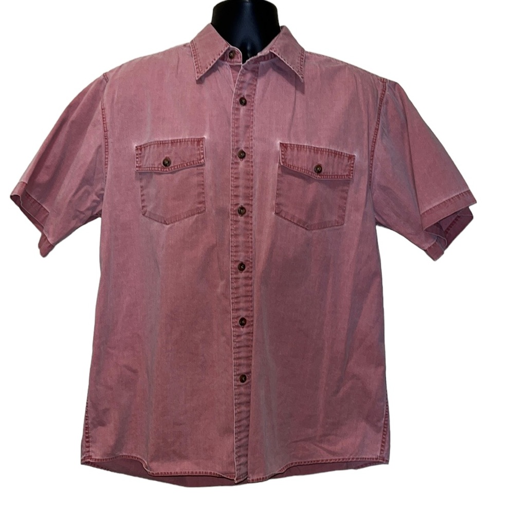 Work n’ Sport Faded Short Sleeve Button Shirt